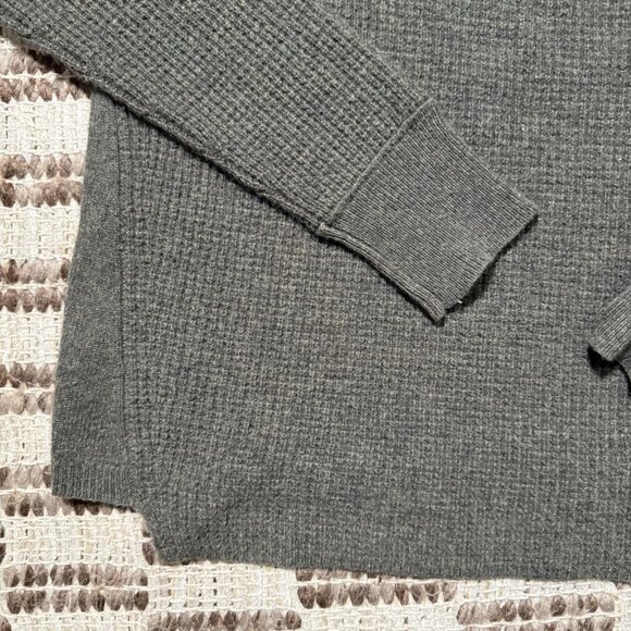 White + Warren 100% Cashmere Sweater Size Small Crewneck Henley Waffle Soft Knit - Picture 5 of 9